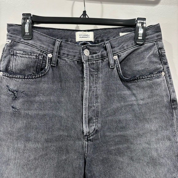 Citizens of Humanity Sabine High Rise Straight Leg Jeans in Black‎ Size 28 - Picture 6 of 13